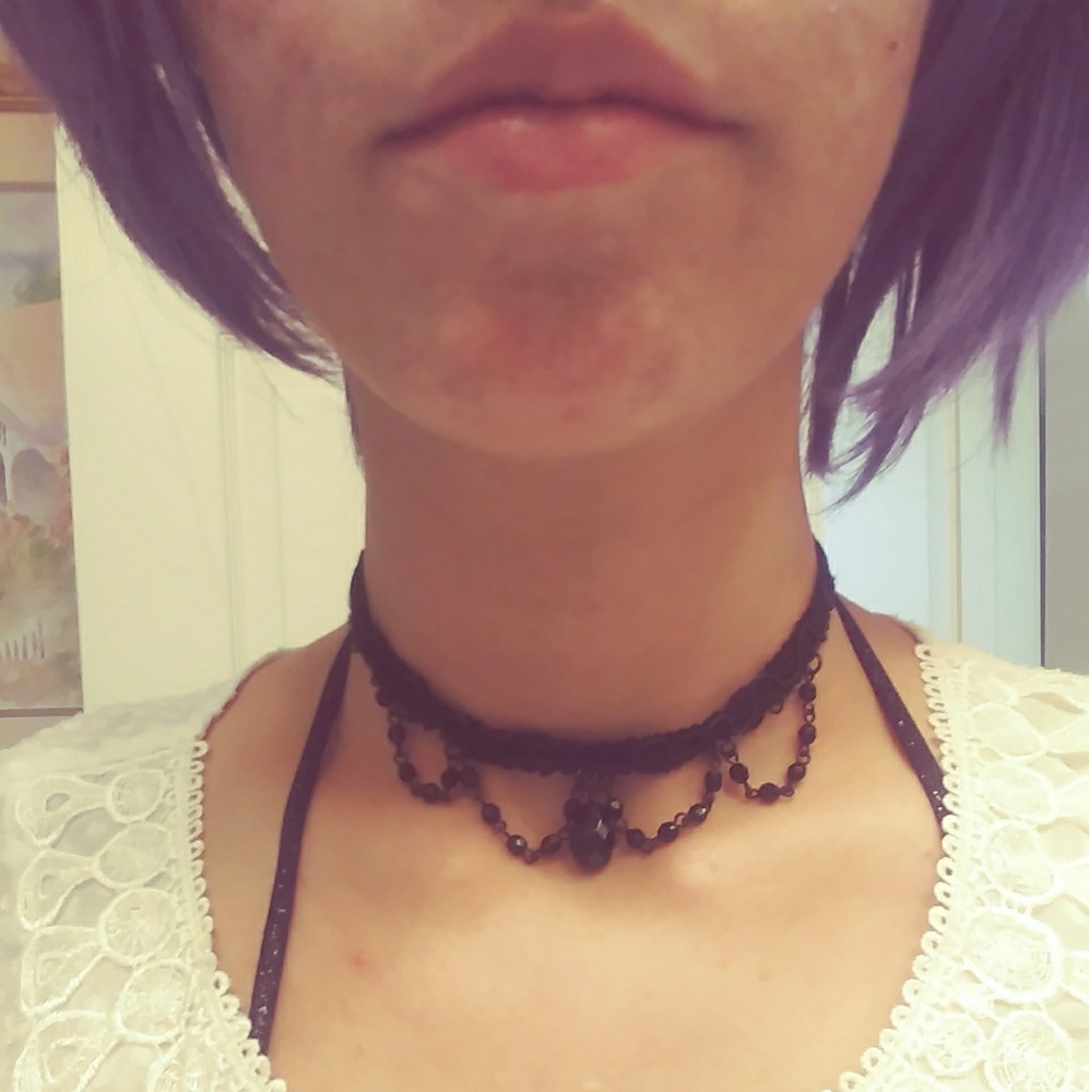 Grunge Vintage Gothic Black Choker Necklace